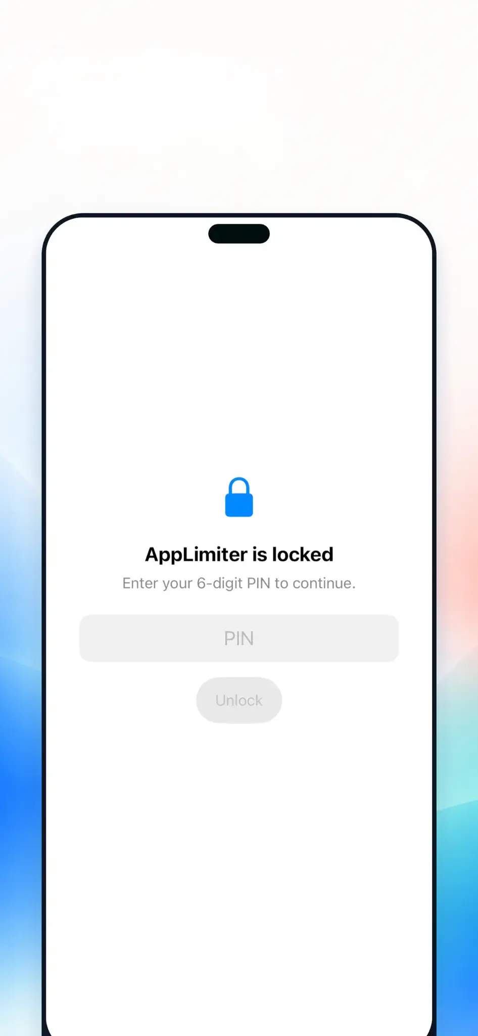 AppLimiter PIN protection